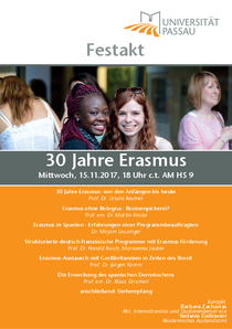 Plakat - Festakt dreißig Jahre Erasmus