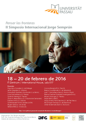 Cartel anunciador: Simposio internacional Jorge Semprún