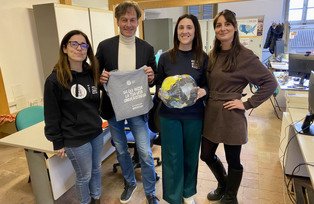 Prof. Barmeyer and staff members of the International Office, Lucia Bartolucci, Giulia Rilli, Cristina Galluccio
